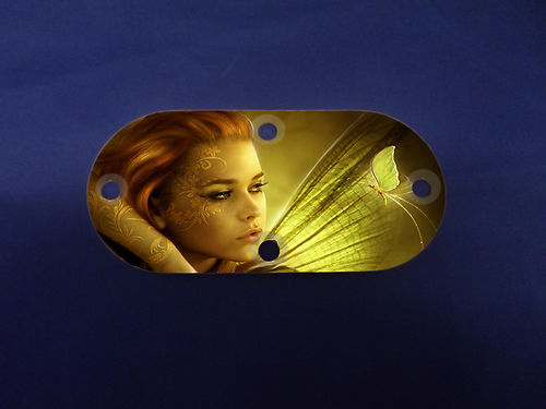 Custom Oval Inspection Cover - Butterfly Girl
